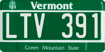 VT license plate LTV391