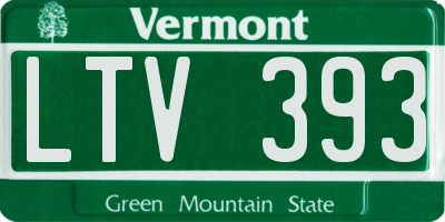 VT license plate LTV393