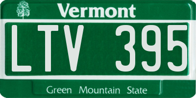 VT license plate LTV395