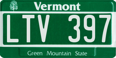 VT license plate LTV397