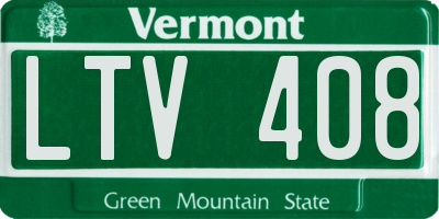 VT license plate LTV408