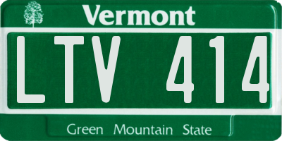 VT license plate LTV414