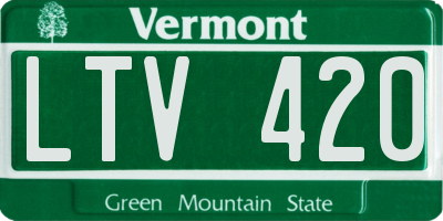 VT license plate LTV420