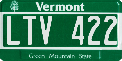 VT license plate LTV422