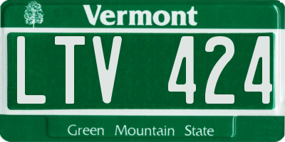 VT license plate LTV424
