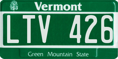 VT license plate LTV426