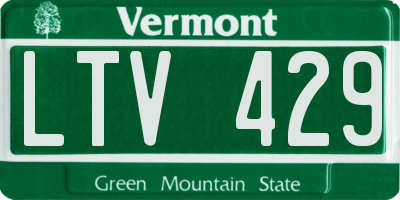 VT license plate LTV429