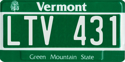 VT license plate LTV431