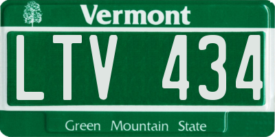 VT license plate LTV434
