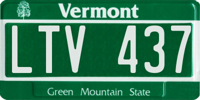 VT license plate LTV437