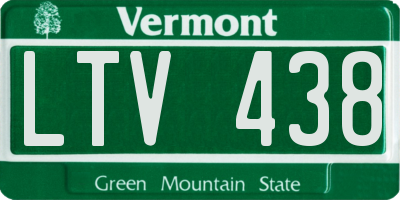 VT license plate LTV438