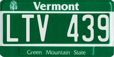 VT license plate LTV439