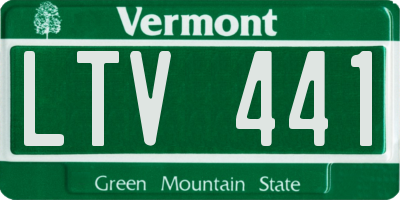 VT license plate LTV441