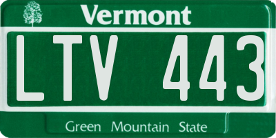 VT license plate LTV443