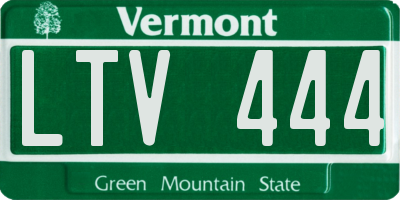 VT license plate LTV444