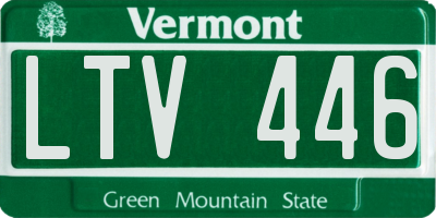 VT license plate LTV446
