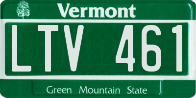 VT license plate LTV461