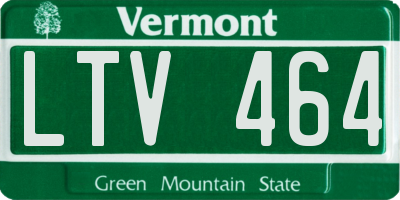 VT license plate LTV464