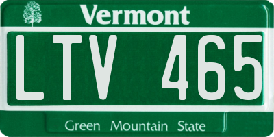 VT license plate LTV465