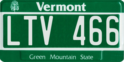 VT license plate LTV466