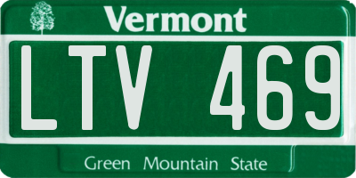 VT license plate LTV469