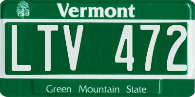 VT license plate LTV472