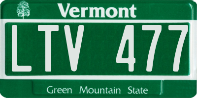 VT license plate LTV477