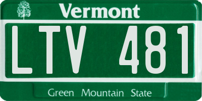 VT license plate LTV481