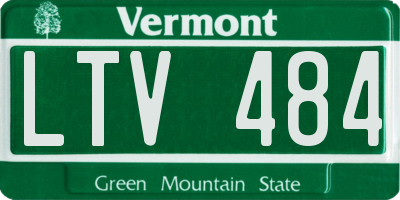 VT license plate LTV484