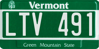 VT license plate LTV491