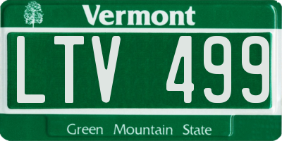 VT license plate LTV499