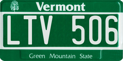 VT license plate LTV506