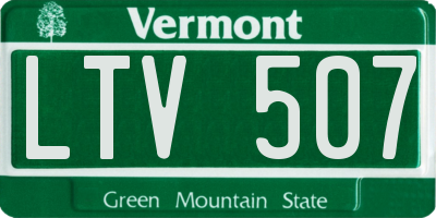 VT license plate LTV507