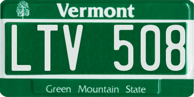 VT license plate LTV508