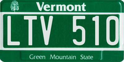 VT license plate LTV510