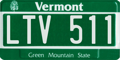 VT license plate LTV511