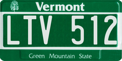 VT license plate LTV512