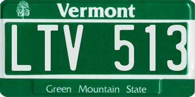 VT license plate LTV513