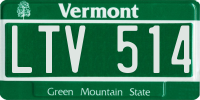 VT license plate LTV514