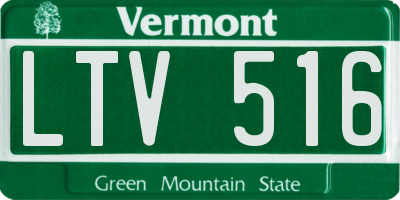 VT license plate LTV516