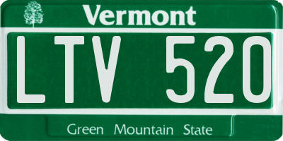 VT license plate LTV520