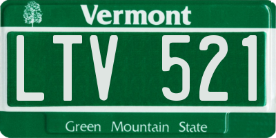 VT license plate LTV521
