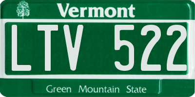 VT license plate LTV522