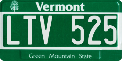 VT license plate LTV525