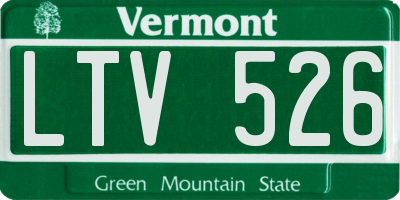 VT license plate LTV526