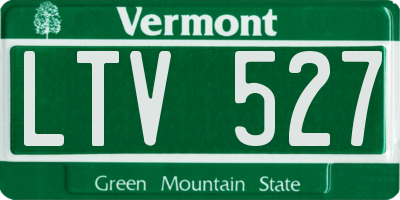 VT license plate LTV527