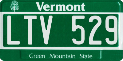 VT license plate LTV529