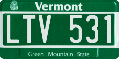 VT license plate LTV531