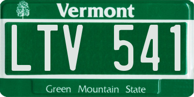 VT license plate LTV541