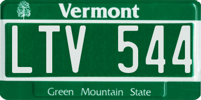 VT license plate LTV544